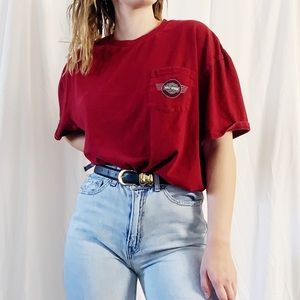 Harley Davidson Red Pocket Tee